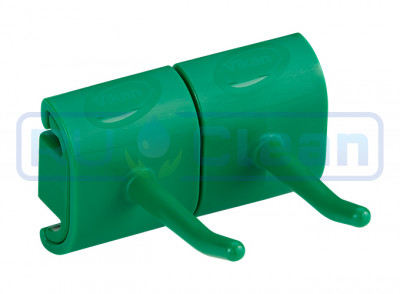 Гигиеничное настенное крепление Vikan (83мм, двойной крюк, зеленый)