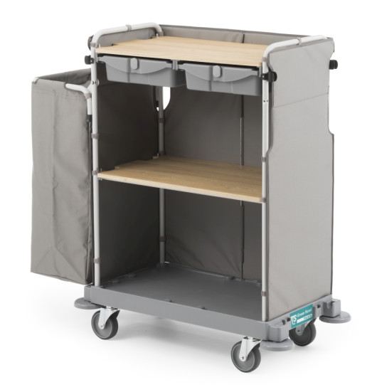 Тележка TTS GREEN HOTEL 870 (3 полки, 2 выдвижных ящика, колеса D125мм)