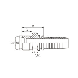 Фитинг высокого давления DKO-S (DN10, М22х1.5ш, оцинк) Robin
