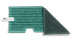 Моп двусторонний TTS Tri Safe-Strip (46х19.5см, полиэстер, зеленый/т.зеленый)