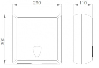 Диспенсер для бумажных полотенец Nofer BLACK (черный, пластик)