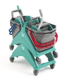 Тележка TTS NICKITA (2х25л, отжим TEC, ручка, двойная упаков, зеленый)