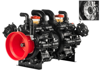 Мембранный насос AR 560 BP TWIN TOP C/F (NBR, 20 бар, 543.2 л/мин, ВОМ 1&quot;⅜-полый вал 32 мм)