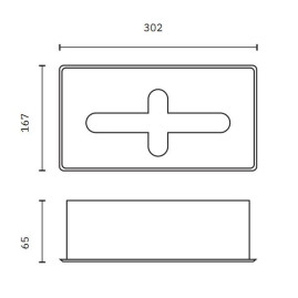 Диспенсер для салфеток Nofer (встраиваемый, глянец)