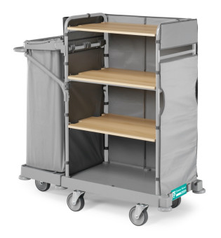 Тележка TTS GREEN HOTEL 900 (4 полки, колеса d140мм, серый)