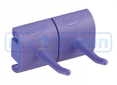 Гигиеничное настенное крепление Vikan (83мм, двойной крюк, фиолетовый)