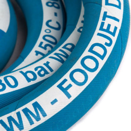 Шланг пищевой Foodjet DN12 (2.5м, 1/2"г-1/2"ш, 80бар)