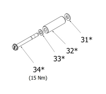 Комплект керамического  поршня HAWK FOG 15 мм