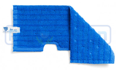МОП двухсторонний TTS (47х18.5см, микрофибра, для гладк. поверхн, синий)