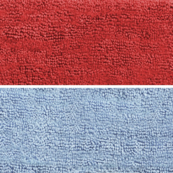 Моп двусторонний TTS Tri+ Wet 1-Dry (46х19.5см, полиэстер, синий/красный)