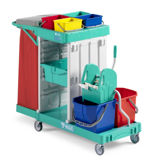 Тележка TTS Magic Line 350B (2х15л, 4х4л, отжим TEC, держ. мешка 120л)