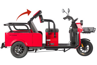 Трицикл электрический Wanshida LC-F200 (60V, 1000W, красный)