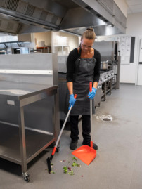 Комплект Vikan щетка с совком (330мм, оранжевый)