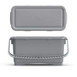 Ведро TTS (20л, ручка, крышка, серый)