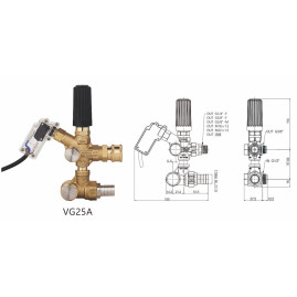 Регулятор давления TOR VG25A (250бар, 25л/мин, 1/2г-М22ш, X:5.5, Y:57-64, микр)