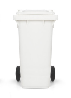 Контейнер TTS для отходов (240л, полиэтилен, с колесами, крышка, белый)