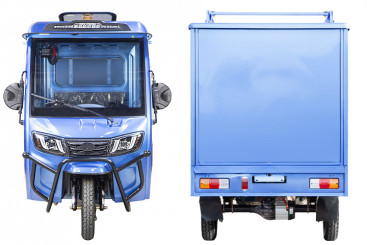 Трицикл электрический Rutrike КАРГО Кабина Дуал обогрев 1500 (темно-синий)