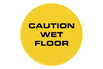 Табличка TTS (23см, мокрый пол, круглая, желтый)