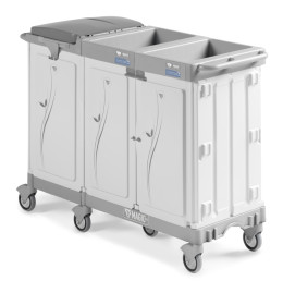 Тележка TTS Magic Hotel 880E (закрытая, 2 отсека, держ. мешка 150л)