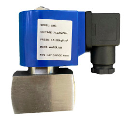 Клапан электромагнитный SMG (200бар, 3/8г-г, норм.закр, нерж, 220В) TOR