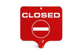 Табличка TTS Закрыто (36см, квадратная, франц. яз)