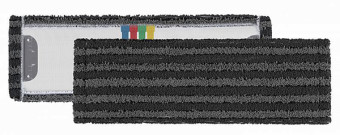 Моп с держателями TTS SOFT Striat (40х13см, микрофибра, серый/черный)