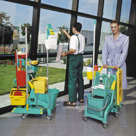 Тележка TTS Nick Plus 10 (1x15 л., с держателем для мешка, отжим Tec)