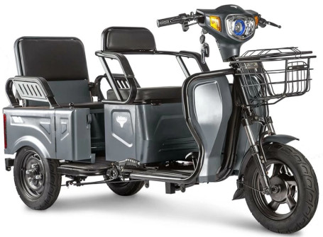 Трицикл электрический Rutrike Вагон (серый)