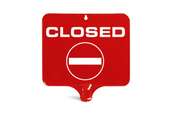 Табличка TTS Закрыто (36см, квадратная, испанск. яз)