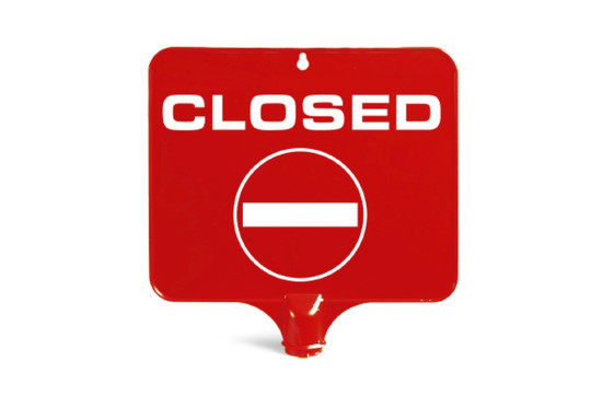 Табличка TTS Закрыто (36см, квадратная, испанск. яз)