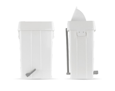 Контейнер TTS ELLE (25л, педаль, крышка, белый) (00005460)