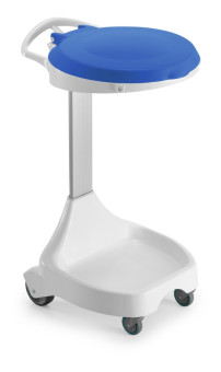 Держатель мешка TTS Smile E-10 (колеса, крышка синяя, серый)