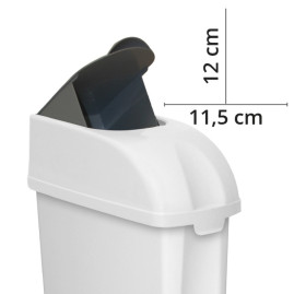 Ведро TTS ELLE (10л, педаль, ободок для мешка, белый)