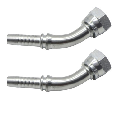 Фитинг высокого давления BSP (DN08, 3/8г, 45гр, оцинк) Robin