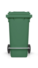 Контейнер TTS (120 л, колеса, педаль, крышка, зеленый)