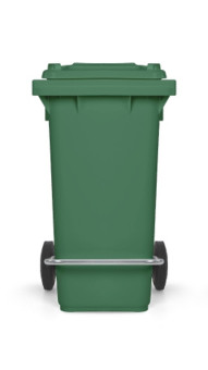 Контейнер TTS (120 л, колеса, педаль, крышка, зеленый)