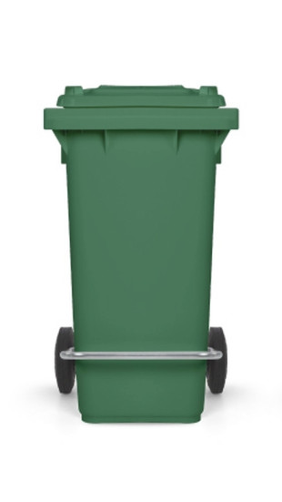 Контейнер TTS (120 л, колеса, педаль, крышка, зеленый) (00005054)