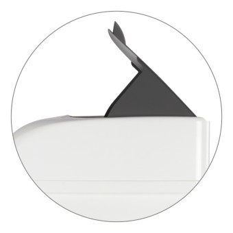 Ведро TTS ELLE (23л, педаль, ободок для мешка, белый)