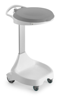 Держатель мешка TTS Smile E-10 (колеса, крышка серая, серый)