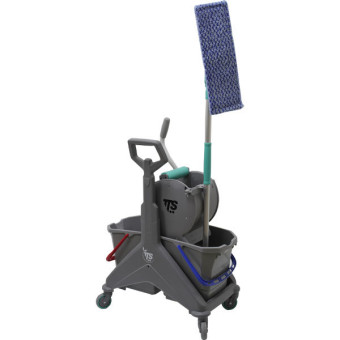 Тележка TTS NICKITA (2х15л, отжим DRY, серый)