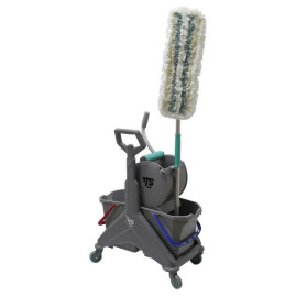 Тележка TTS NICKITA (2х15л, отжим DRY, серый)