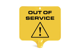 Табличка TTS Не работает (36см, квадратная, англ. яз)