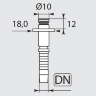 Фитинг высокого давления DKF-W (DN06, Karcher d10, оцинк) R+M